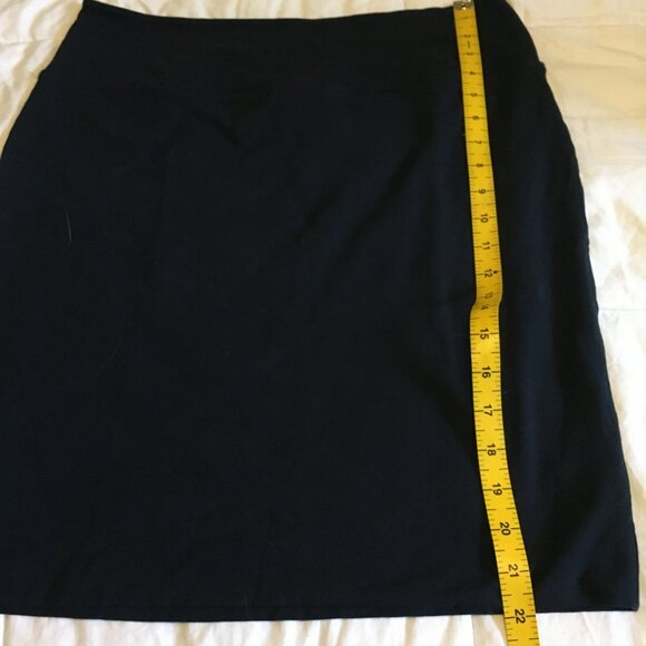 Kaffe Dark Dark Navy Blue Stretchy Pull-on Jersey Penny Skirt - XL - Picture 13 of 13